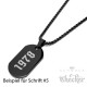 Goldenes DogTag mit Gravur und Halskette klein gold individuelle Herren Halskette