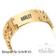 Herren Armband mit Wunsch-Gravur breites Edelstahl-Armband vergoldet Männer Geschenk