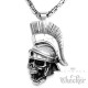 XL Edelstahl Anhänger Totenkopf Römer Centurio Gladiator 60cm Königskette Biker
