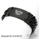 Schwarzes XL Armband mit Wunsch-Gravur breit Edelstahl individuelles Geschenk