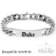 Panzerarmband mit individueller Gravur Edelstahl Herren Armband silber + Verlängerung