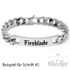 Panzerarmband mit individueller Gravur Edelstahl Herren Armband silber + Verlängerung