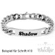 Panzerarmband mit individueller Gravur Edelstahl Herren Armband silber + Verlängerung