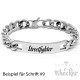 Panzerarmband mit individueller Gravur Edelstahl Herren Armband silber + Verlängerung
