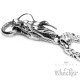 Edelstahl Herren Anhänger Drache groß silber massiv Geschenk + Königskette Biker