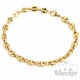 Goldenes Bohnenketten-Armband schmal bis breit zeitlos 316L Edelstahl vergoldet