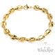 Goldenes Bohnenketten-Armband schmal bis breit zeitlos 316L Edelstahl vergoldet