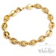 Goldenes Bohnenketten-Armband schmal bis breit zeitlos 316L Edelstahl vergoldet