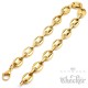 Goldenes Bohnenketten-Armband schmal bis breit zeitlos 316L Edelstahl vergoldet