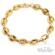 Goldenes Bohnenketten-Armband schmal bis breit zeitlos 316L Edelstahl vergoldet