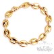 Goldenes Bohnenketten-Armband schmal bis breit zeitlos 316L Edelstahl vergoldet