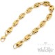 Goldenes Bohnenketten-Armband schmal bis breit zeitlos 316L Edelstahl vergoldet