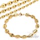 Goldenes Bohnenketten-Armband schmal bis breit zeitlos 316L Edelstahl vergoldet