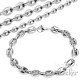 Hochwertiges Bohnenketten-Armband schmal bis breit zeitlos 316L Edelstahl massiv