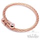 Flexibler Stahlseil Armreif aus Edelstahl roségold Damen Herren Geschenk