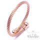 Flexibler Stahlseil Armreif aus Edelstahl roségold Damen Herren Geschenk