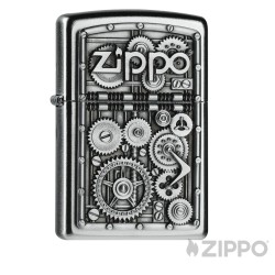 Original Zippo Feuerzeug verziert mit Zahnräder und Schrauben Männer Geschenkidee