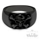 Totenkopf Biker-Ring schwarz Edelstahl Skull Männer Geschenk zeitloser Klassiker