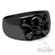Totenkopf Biker-Ring schwarz Edelstahl Skull Männer Geschenk zeitloser Klassiker