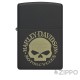 Harley-Davidson Totenkopf Feuerzeug schwarz H-D Benzinfeuerzeug Original Zippo