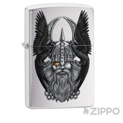 Göttervater Odin und die Raben Hugin und Munin Original Zippo Feuerzeug Geschenk