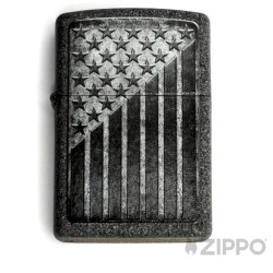 Zippo Sturmfeuerzeug mit schwarzer Ami Flagge USA Stars and Stripes Herren Geschenk