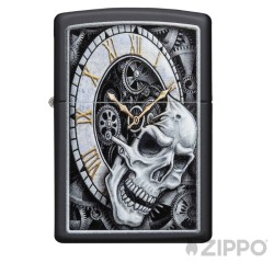 Uhr mit Totenkopf Feuerzeug Time's over Skull Männer Geschenk Zippo Sturmfeuerzeug