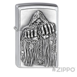Game Over Sensenmann Zippo hochwertiges 3D-Emblem Gevatter Tod Sturmfeuerzeug