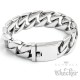 XL Panzerarmband massiv Edelstahl schwer breit Bikerarmband silber Männerschmuck