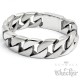 XL Panzerarmband mir coolem Matt-Poliert-Detail breit Biker-Armband aus Edelstahl