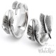 Edelstahl Ring Feder silber detailliert filigran Indianer Hippie Biker