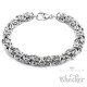 Edelstahl Damen Herren Armband Königskette 1000 Ringe silber