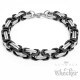 Edelstahl Herren Männer Byzantiner Armband Königskette Königsarmband silber schwarz