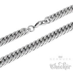 Edelstahl Kette Halskette Silber Dicke Panzerkette Massiv 55cm 12mm Biker Hiphop