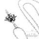 Edelstahl Herren Ketten Anhänger Silber Kreuz mit Spinne Spider Gothic Biker +Halskette