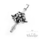 Edelstahl Herren Ketten Anhänger Silber Kreuz mit Spinne Spider Gothic Biker +Halskette