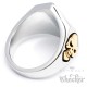 Edelstahl Ring Glückszahl Lucky 13 silber gold Glück Pech Totenkopf Biker